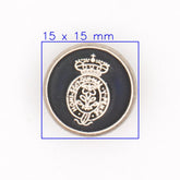 Koninklijke Metalen Knoop met Kroonmotief 15x15 mm Knopen KNP00137